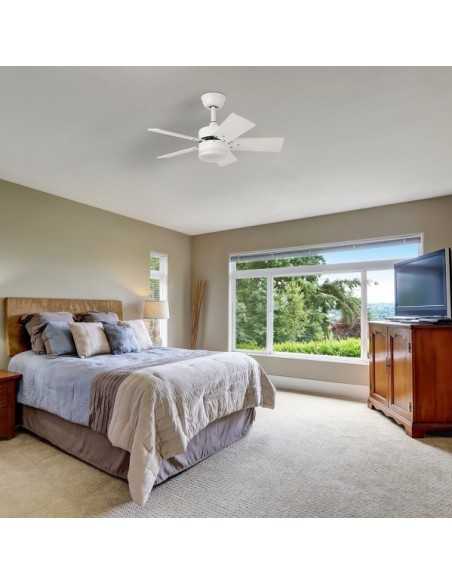 Ventilador DC MARTA 36W Blanco 5 ASPAS REV.