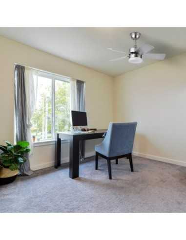 Ventilador DC MARTA 36W NIQUEL 5 ASPAS REV. Haya/PLATA