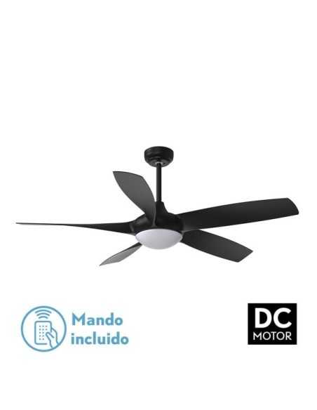 Ventilador DC 24W GALLEO Negro 5 ASPAS 137D 2400LM