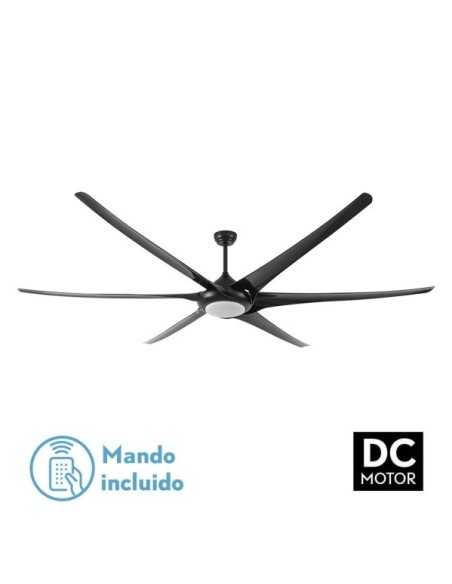 Ventilador 30W DC MONCAYO Negro 6 ASPAS 6 VELOCIDADES