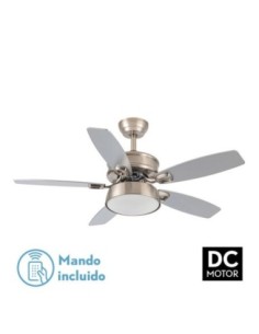 Ventilador 30W DC BRAW NIQUEL 5 ASPAS PLATA/Haya