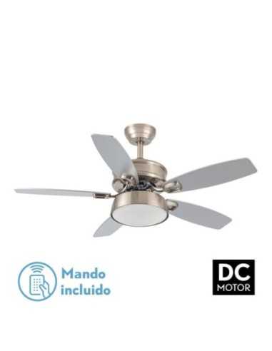 Ventilador 30W DC BRAW NIQUEL 5 ASPAS PLATA/Haya