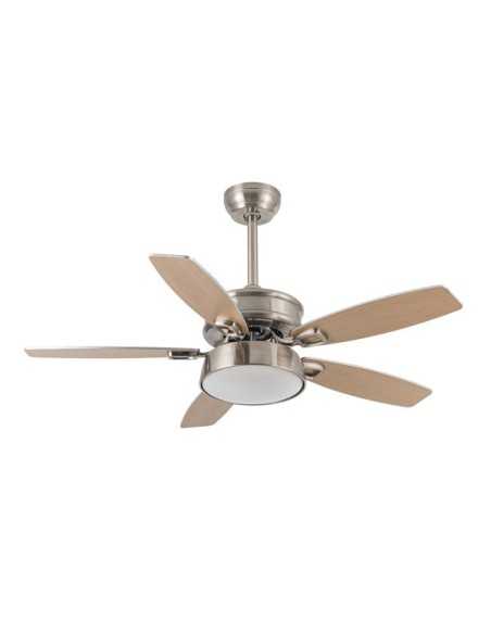 Ventilador 30W DC BRAW NIQUEL 5 ASPAS PLATA/Haya