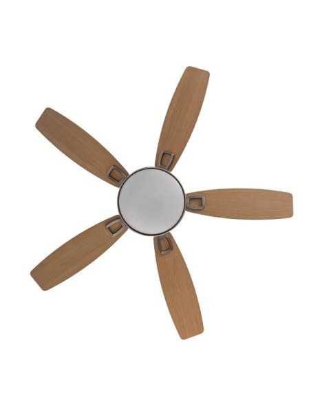 Ventilador 30W DC BRAW NIQUEL 5 ASPAS PLATA/Haya