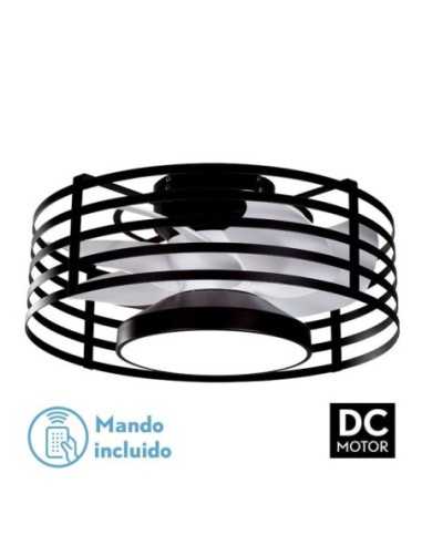 Ventilador 22W DC XALOC Negro 7ASPAS BLANCAS