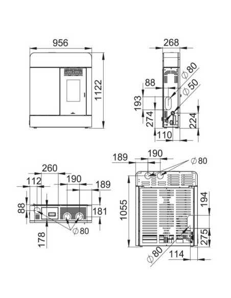 Estufa De Pellet BRONPI Dora 11kw Extraplana | Hogar Cahersa