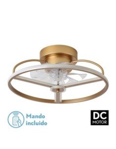 Ventilador 60W DC BORA DORADO 8 ASPAS TRANSP.21X50X50CM