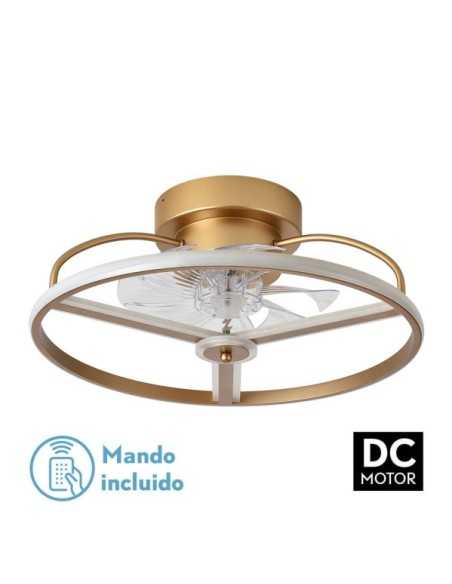 Ventilador 60W DC BORA DORADO 8 ASPAS TRANSP.21X50X50CM
