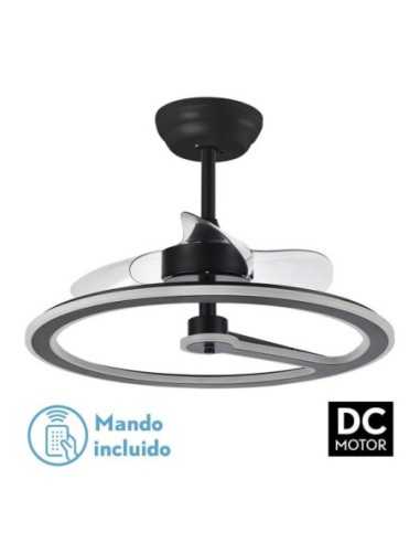 Ventilador 110W DC CHOM Negro 3 ASPAS TRANSP.