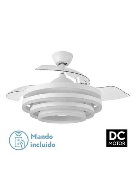 Ventilador 72W DC KAI Blanco 3 ASPAS TRANSP.