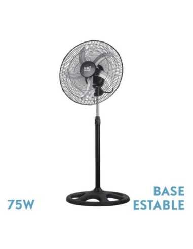 Ventilador de Pie REFORZADO Negro 3 VEL. 75W