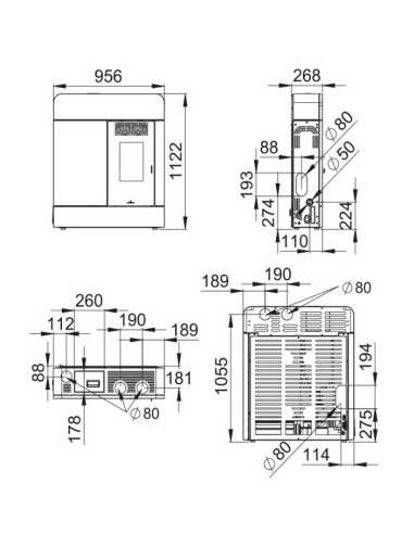Estufa De Pellet BRONPI Dora 11kw Extraplana | Hogar Cahersa