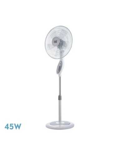 Ventilador de Pie FLOXO Blanco/Gris 3 VEL. 45W