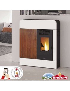 Estufa De Pellet BRONPI Dora 11kw Extraplana | Hogar Cahersa