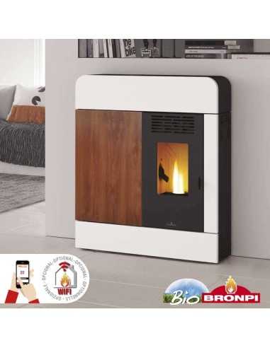 Estufa De Pellet BRONPI Dora 11kw Extraplana | Hogar Cahersa