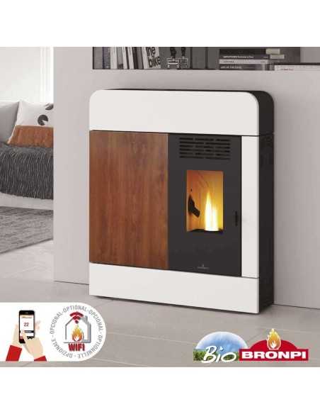 Estufa De Pellet BRONPI Dora 11kw Extraplana | Hogar Cahersa