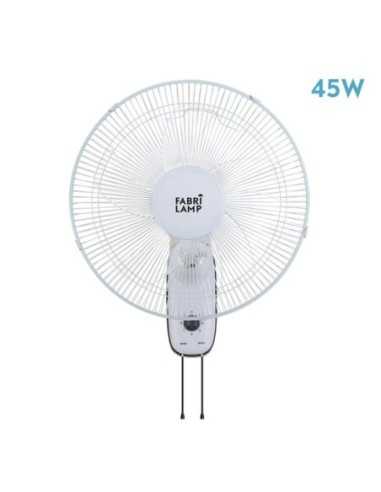 Ventilador de Pared CUDO Blanco 3 VEL. 45W OSCILANTE