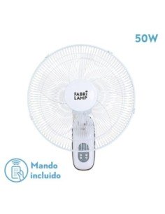 Ventilador de Pared CUTA Blanco 3 Vel. 50W con Mando 2