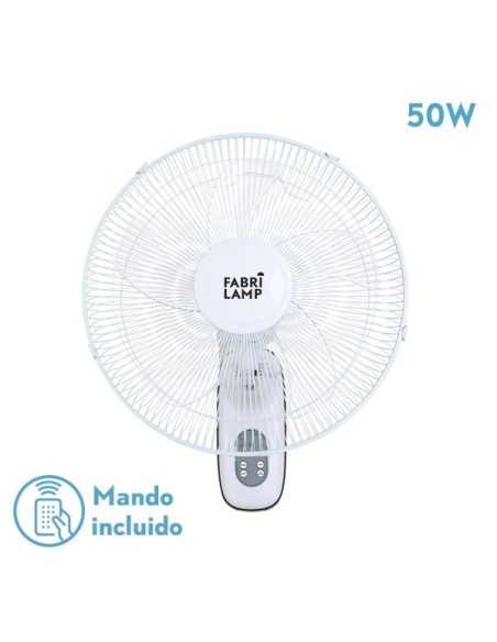 Ventilador de Pared CUTA Blanco 50W con Mando | Ferretería CAHERSA