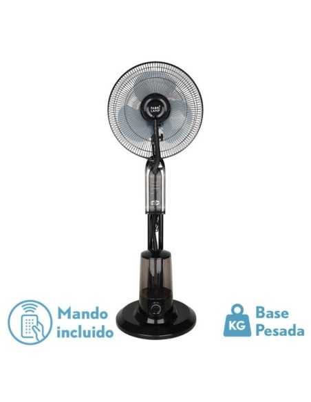 Ventilador de Pie TROMBA Negro 3 VEL 80W NEBULIZADOR
