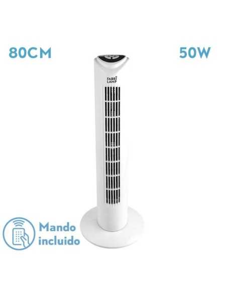 Ventilador de Torre TUKA Blanco 3 VEL 50W C/REMOTO