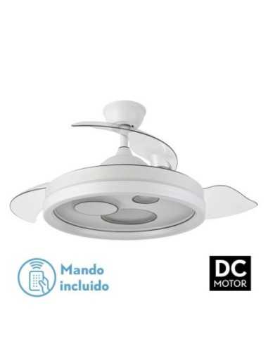 Ventilador DC TURIA 72W 6120LM Blanco 3 ASP.DESPLEGABLES