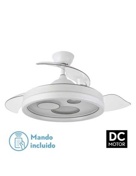 Ventilador DC TURIA 72W 6120LM Blanco 3 ASP.DESPLEGABLES