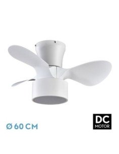 Ventilador DC 24W KOS Blanco 3 ASPAS 60D 6 VEL.