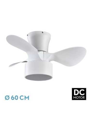 Ventilador DC 24W KOS Blanco 3 ASPAS 60D 6 VEL.