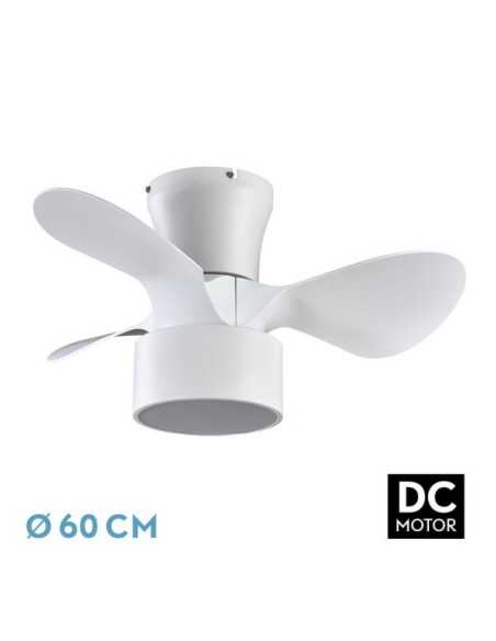 Ventilador DC 24W KOS Blanco 3 ASPAS 60D 6 VEL.