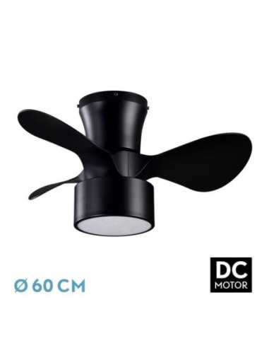 Ventilador DC 24W KOS Negro 3 ASPAS 60D 6 VEL.