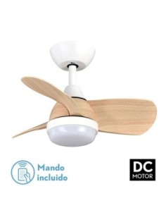 Ventilador DC 24W PIRDO Blanco/Haya 3 ASPAS 60D