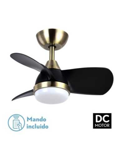 Ventilador DC 24W PIRDO CUERO/Negro 3 ASPAS 60D