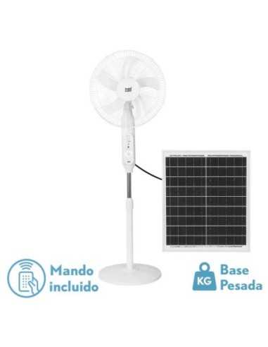 Ventilador DC DE PIE SOLAR CLIMA Blanco 30W 3VEL