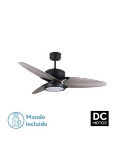 Ventilador DC CROSS 30W Negro 3 ASPAS Gris/ROBLE