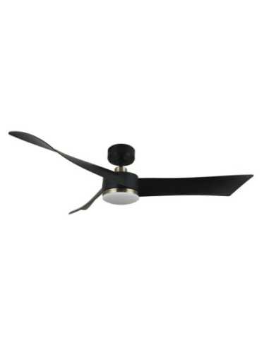 Ventilador DC TEMPEL 26W Negro/CUERO 3 ASPAS