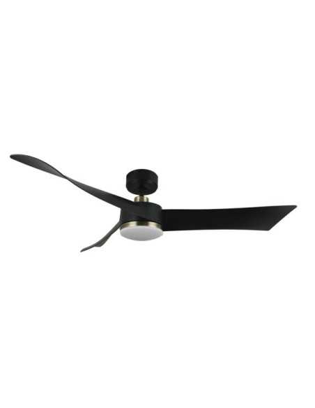 Ventilador DC TEMPEL 26W Negro/CUERO 3 ASPAS