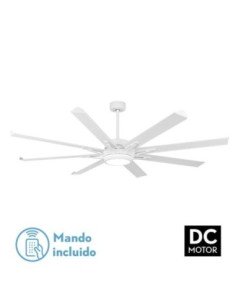 Ventilador DC GRADO 30W+15W Blanco 8 ASPAS ALUMINIO