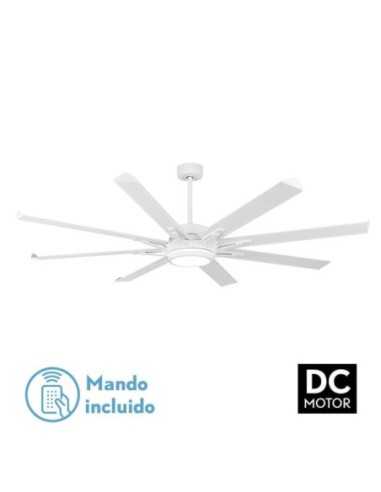 Ventilador DC GRADO 30W+15W Blanco 8 ASPAS ALUMINIO