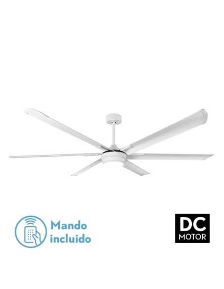Ventilador DC MAREA 30W Blanco 6 ASPAS ALUMINIO