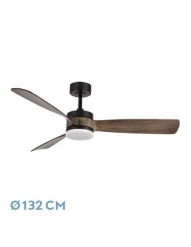 Ventilador DC ORIENTE 26W Negro 3 ASPAS ROBLE