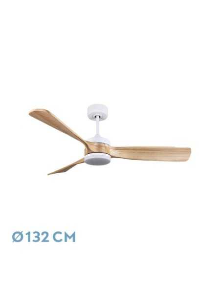 Ventilador DC ORIENTE 26W Blanco 3 ASPAS Haya