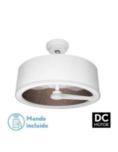 Ventilador DC TATIANA 110W Blanco/OXIDO 3 ASPAS