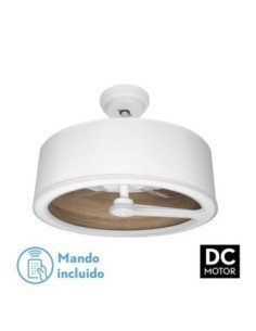 Ventilador DC TATIANA 110W Blanco/MAD.OSCURA