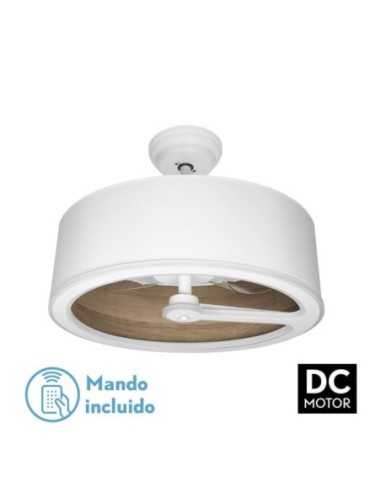Ventilador DC TATIANA 110W Blanco/MAD.OSCURA