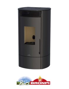 Estufa De Pellet BRONPI Mila 11 Kw Negra Wif | Hogar Cahersa