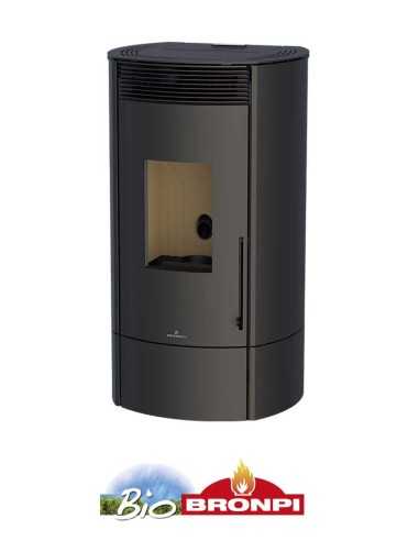 Estufa De Pellet BRONPI Mila 11 Kw Negra Wif | Hogar Cahersa