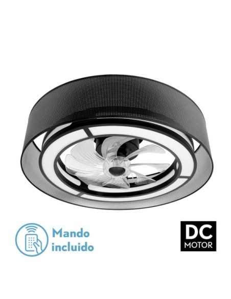Ventilador DC 58W ANASTASIA Negro/PLATA 8 ASPAS