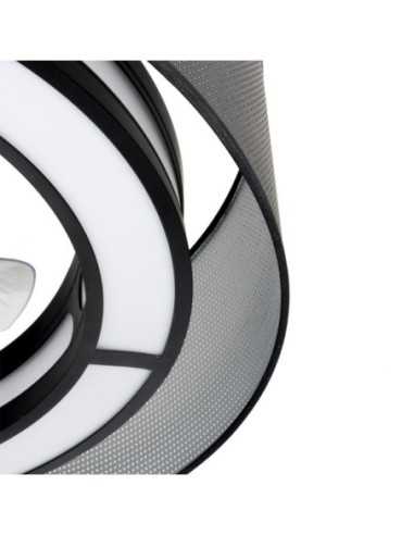 Ventilador DC 58W ANASTASIA Negro/PLATA 8 ASPAS