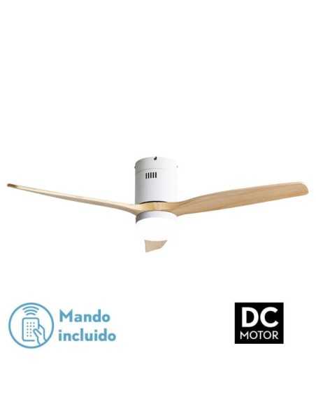 Ventilador 20W DC AGUILON Blanco 3ASPAS Haya 6 VEL